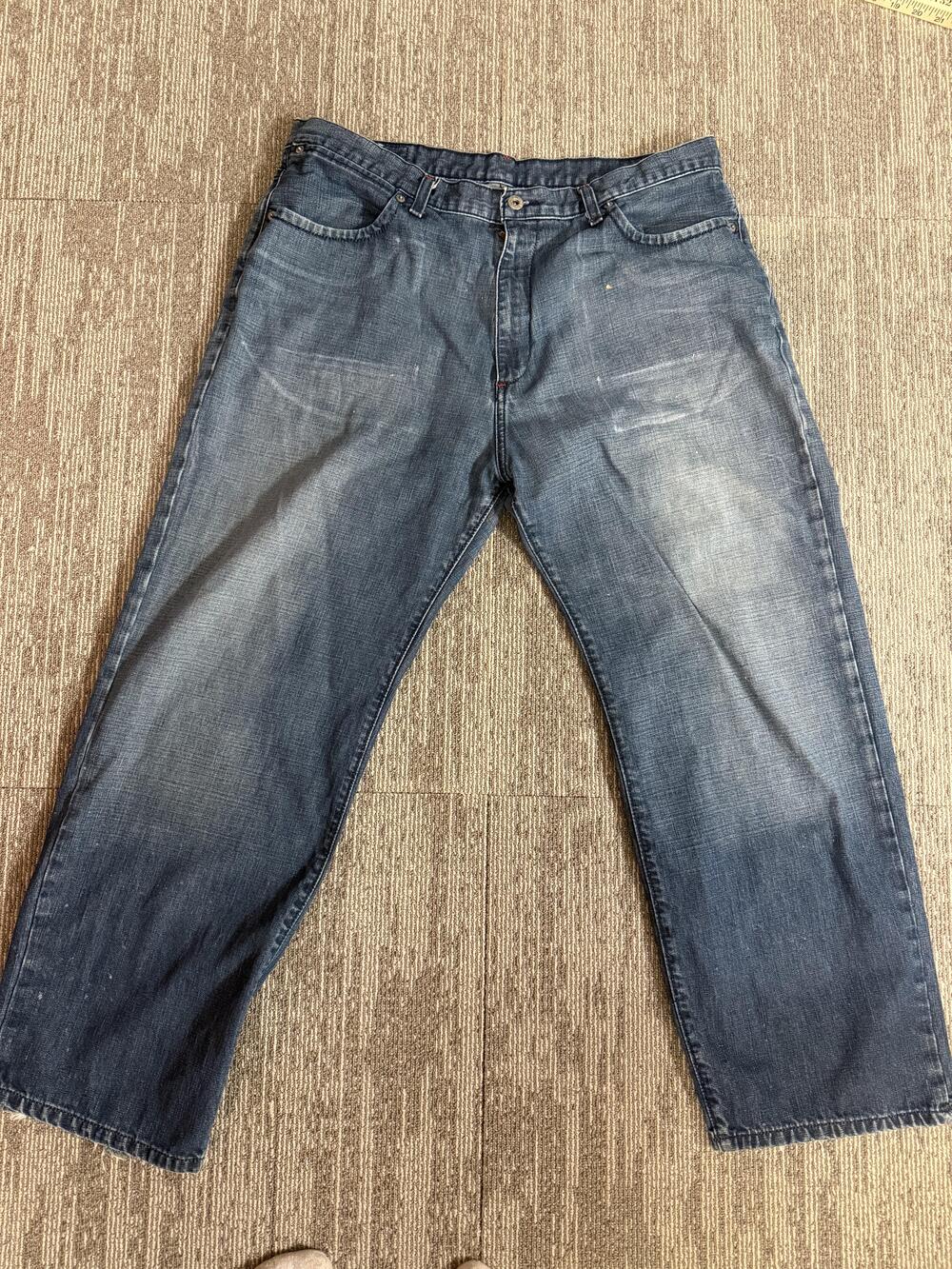 Ralph Lauren‎ Polo Jeans Co Jeans Mens 36x30 Blue Straight Denim Frayed Hem